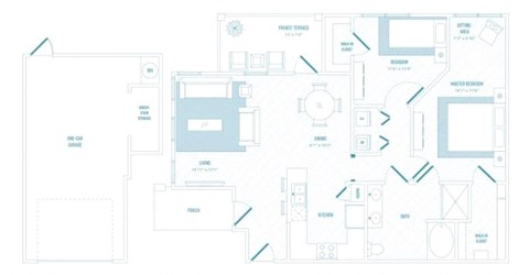 M54 B1 floor plan at Reveal 54, Texas